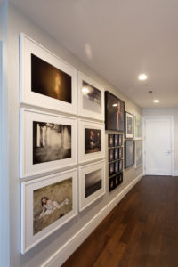 The interior walls provided muchneeded gallery space for Wells’s contemporary photography collection.